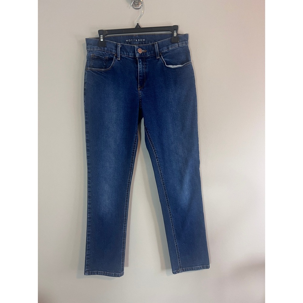 Mott & Bow Womens Boyfriend Jeans W28 L28 Dark Wash Indigo Stretch Denim